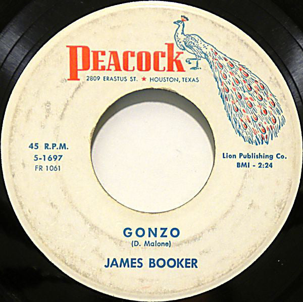 James Booker - Gonzo / Cool Turkey - VG- 7" Single 45RPM 1960 Peacock Mono USA - Funk / Soul
