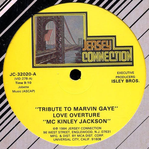 McKinley Jackson / Sylvia & Kevin Keyes ‎– Tribute To Marvin Gaye Love Overture - VG+ 12" Single Record 1984 Jersey Connection USA Vinyl - Soul / Funk