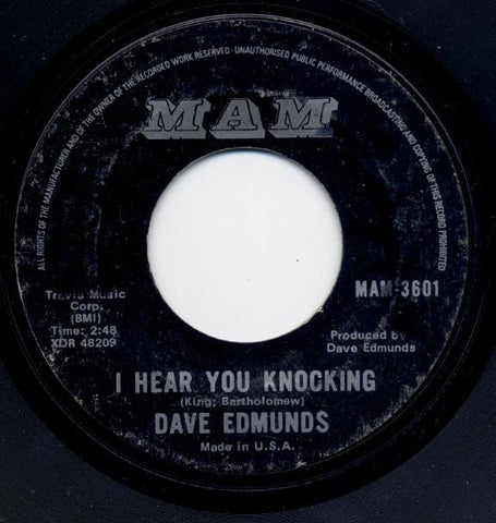 Dave Edmunds ‎– I Hear You Knocking / Black Bill VG+ 7" Single 45 rpm 1970 MAM USA - Blues Rock
