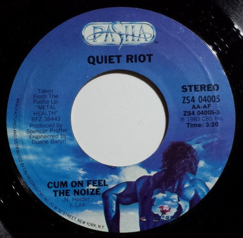 Quiet Riot ‎– Cum On Feel The Noize / Run For Cover - Mint- 7" Single Used 45rpm 1983 Pasha USA - Rock