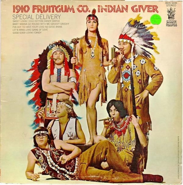 1910 Fruitgum Co. - Indian Giver - VG+ Stereo 1969 Buddah USA Pop/Psych [Cut-out] - B4-079 - Shuga Records Chicago