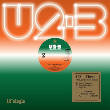 U2 - Three (1979) - New 12" Single Record Store Day 2019 Island Europe Import RSD Black Friday - Pop Rock - Shuga Records