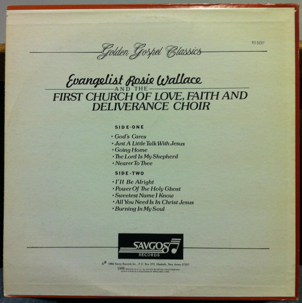 ROSIE WALLACE god cares LP Mint- RI 5017 Vinyl 1986 Record SAVOY SAVGOS - Shuga Records