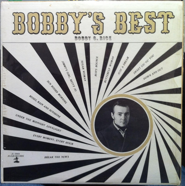 BOBBY G. RICE bobby's best LP Vinyl VG+ Private WI Country Rock Jo-Cur Records - Shuga Records