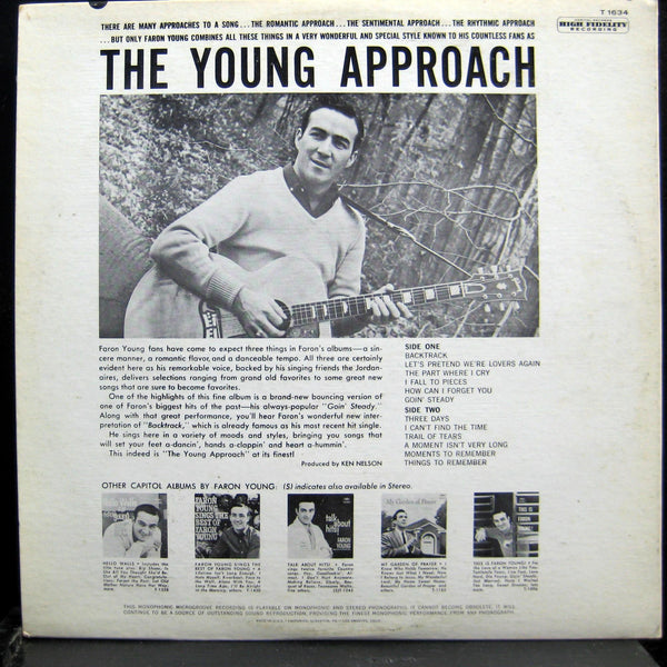 Faron Young - The Young Approach LP Mint- T-1634 Mono Vinyl 1961 Record - Shuga Records