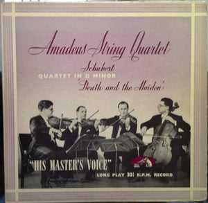 Amadeus Quartet - Schubert Death & Maiden LP VG+ LHMV 1058 Vinyl 1954 Record - Shuga Records