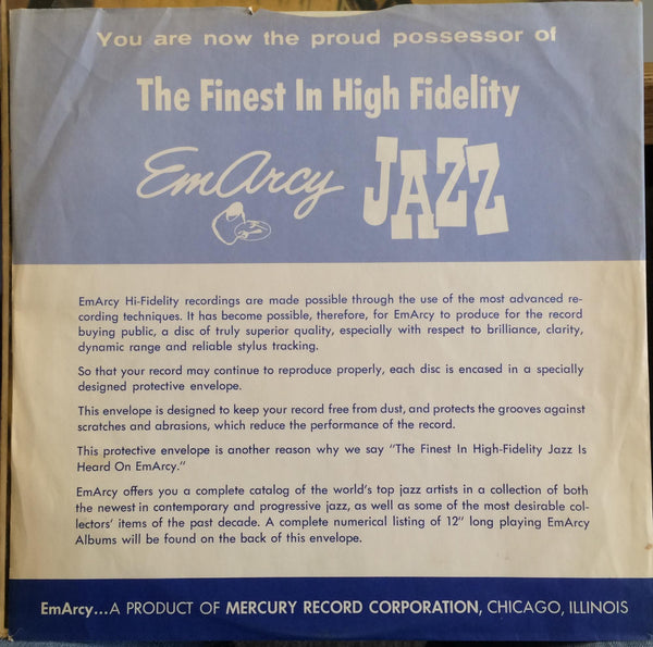 Terry Gibbs - Vibes On Velvet - VG+ (VG cover) LP Record 1956 EmArcy USA Mono Original Vinyl - Jazz / Bop - Shuga Records
