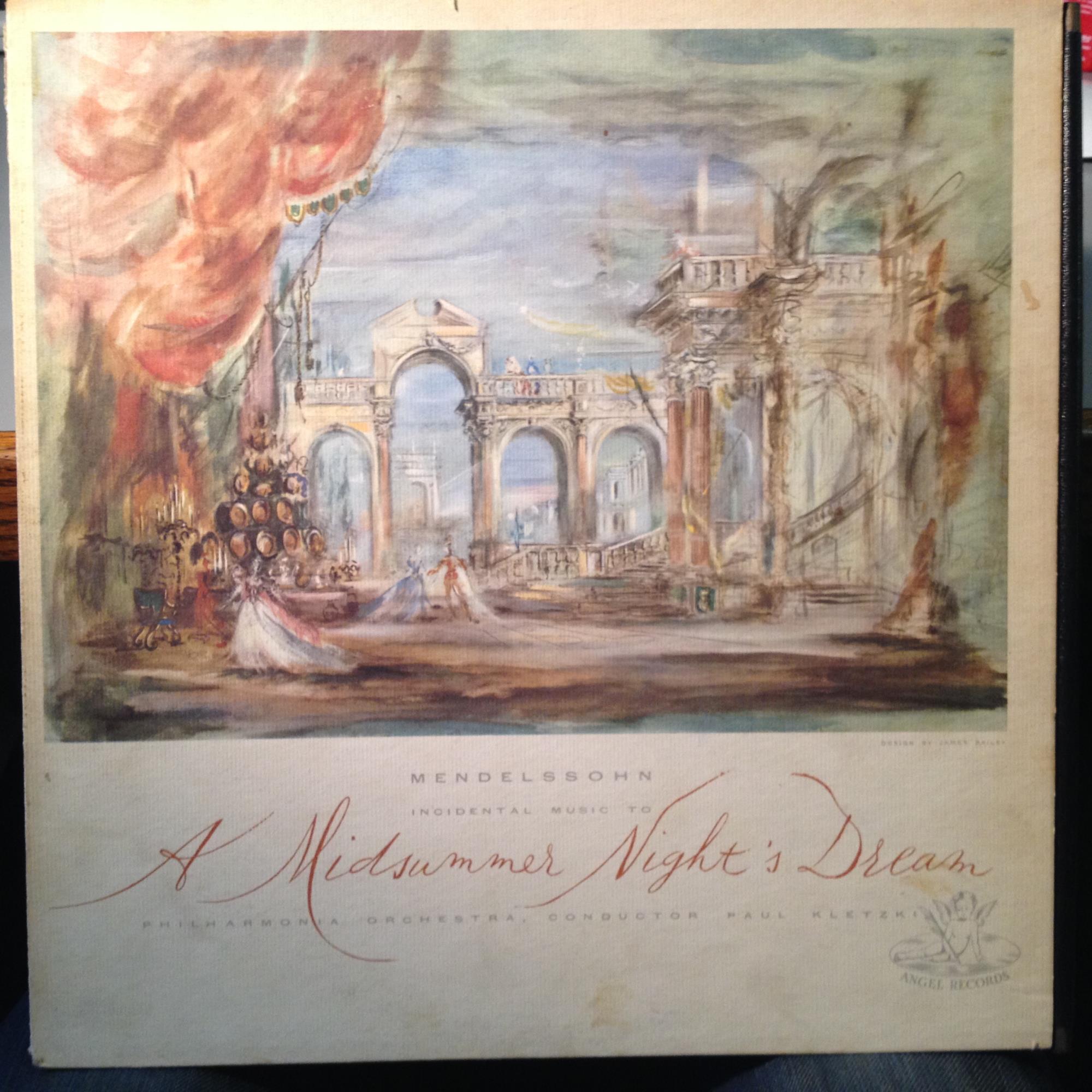 KLETZKI mendelssohn a midsummer night's dream LP VG+ ANG 35146 Angel UK Mono 50s - Shuga Records