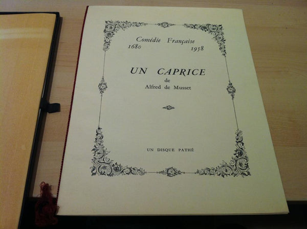 ALFRED DE MUSSET un caprice comedie francaise LP VG+ DTX 273 ED1 Pathe w/Book - Shuga Records