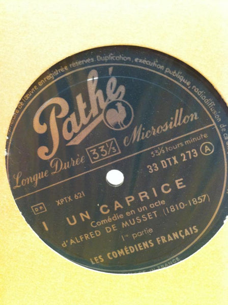 ALFRED DE MUSSET un caprice comedie francaise LP VG+ DTX 273 ED1 Pathe w/Book - Shuga Records