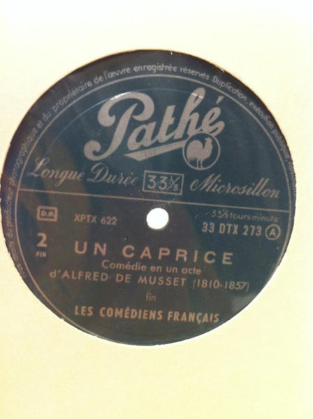 ALFRED DE MUSSET un caprice comedie francaise LP VG+ DTX 273 ED1 Pathe w/Book - Shuga Records