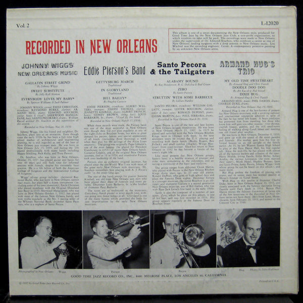 Various - Jazz Recorded In New Orleans Vol. 2 LP Mint- L-12020 Mono Vinyl Record - Shuga Records