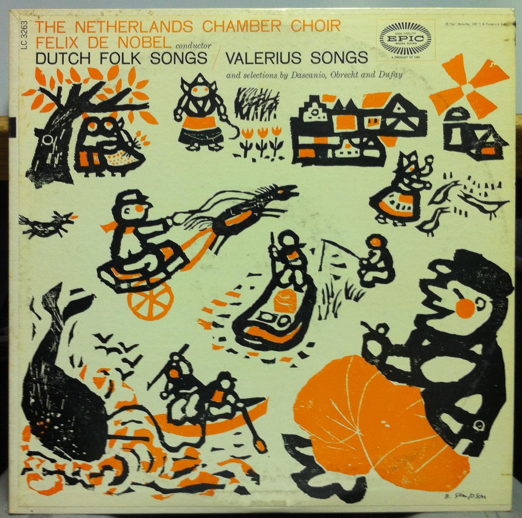 Felix De Nobel - Dutch Folk Songs & Valerius Songs LP Mint- LC 3263 Vinyl Record