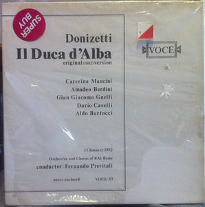 Fernsndo Previtali - Donizetti Il Duca D'Alba 3 LP New Sealed VOCE 33 Record - Shuga Records