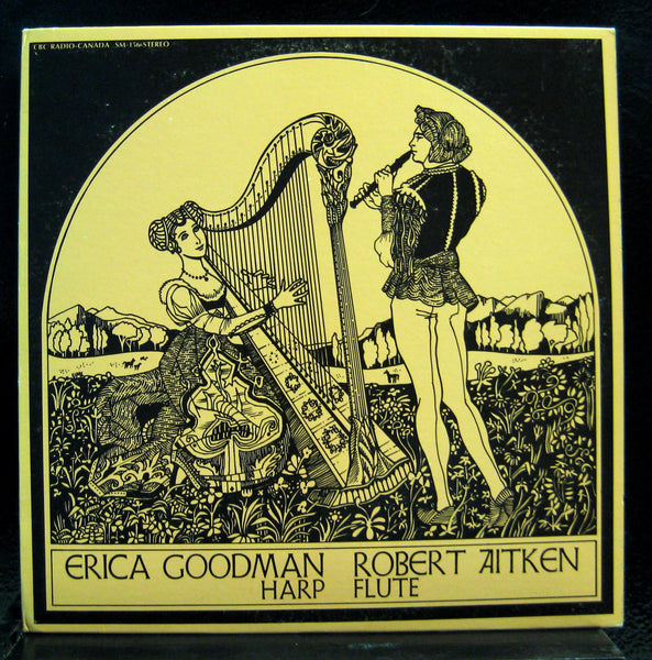 ROBERT AITKEN & ERICA GOODMAN flute & harp recital LP Mint- CBC Radio Canada '71 - Shuga Records