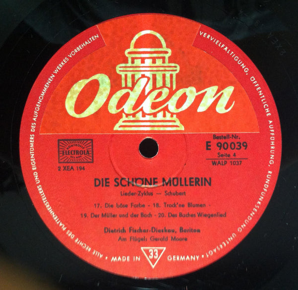 FISCHER DIESKAU & GERALD MOORE schubert die schone mullerin 2 LP Mint- German - Shuga Records