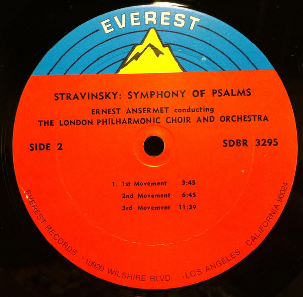ERNEST ANSERMET stravinsky firebird LP VG+ SDBR 3295 Everest Stereo Record - Shuga Records