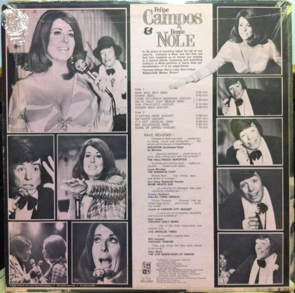 FELIPE CAMPOS & RENE NOLE LP Mint- 1973 Private Press Les Baxter Private MP3 - Shuga Records