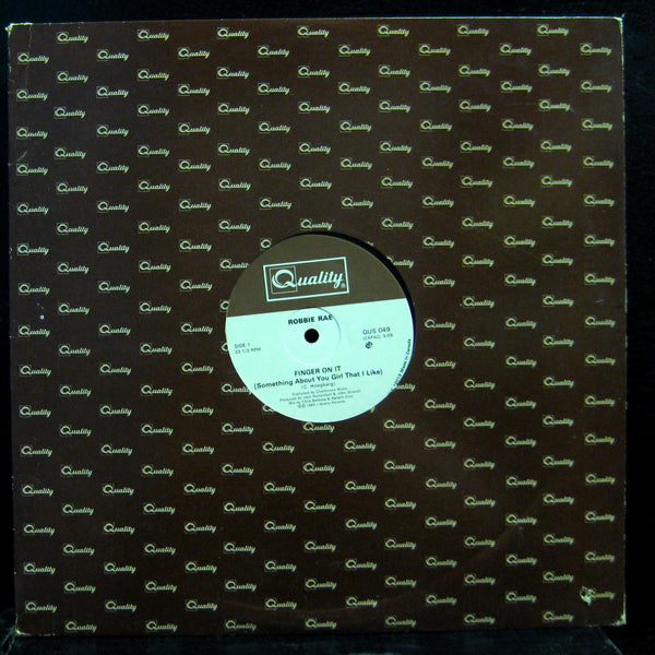 Robbie Rae - Finger On It 12" Mint- Qus 049 Vinyl 1983 Record - Shuga Records