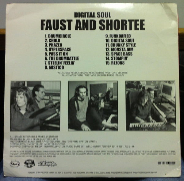 Faust & Shortee - Digital Soul LP VG+ SR0021 Vinyl 2001 Downtempo Hip Hop