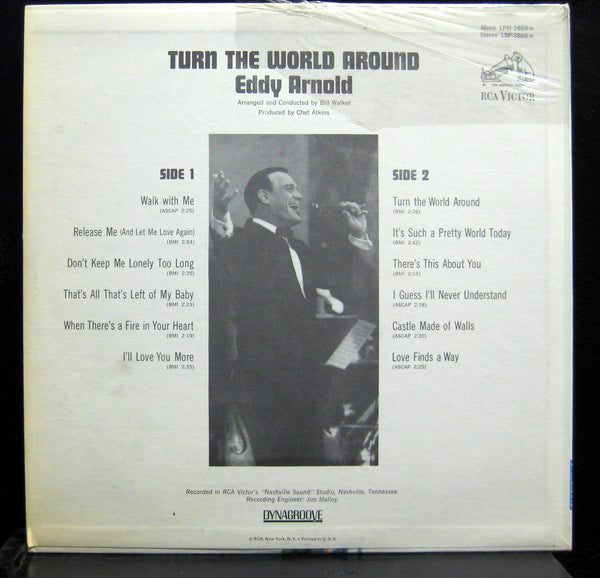 EDDY ARNOLD turn the world around LP VG LSP-3869 Vinyl 1967 Record - Shuga Records