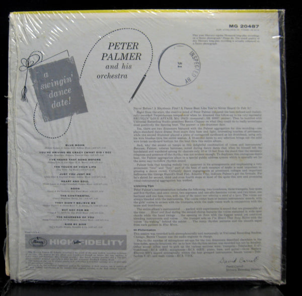 Peter Palmer - A Swingin' Dance Date LP Mint- MG 20487 1st Vinyl 1959 Record - Shuga Records