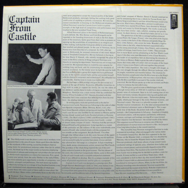 Alfred Newman - Captain From Castile LP Mint- DEL F25411 Vinyl Audiophile Record - Shuga Records