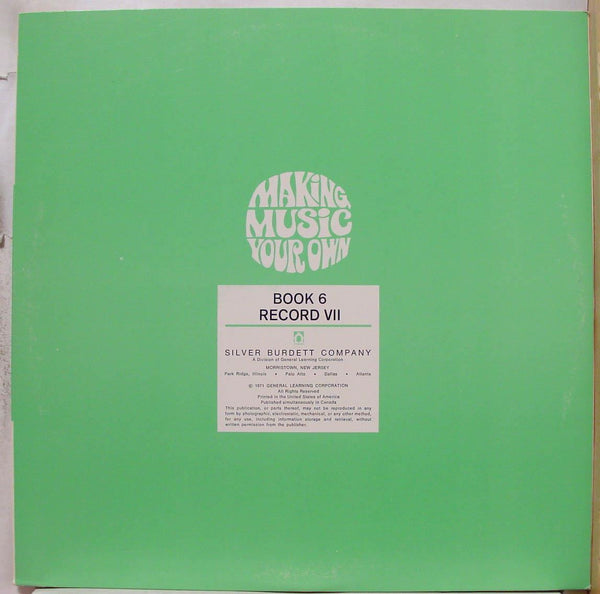 SILVER BURDETT - MAKING MUSIC YOUR OWN book 6 record VII LP VG+ 75 286 7 Vinyl - Shuga Records