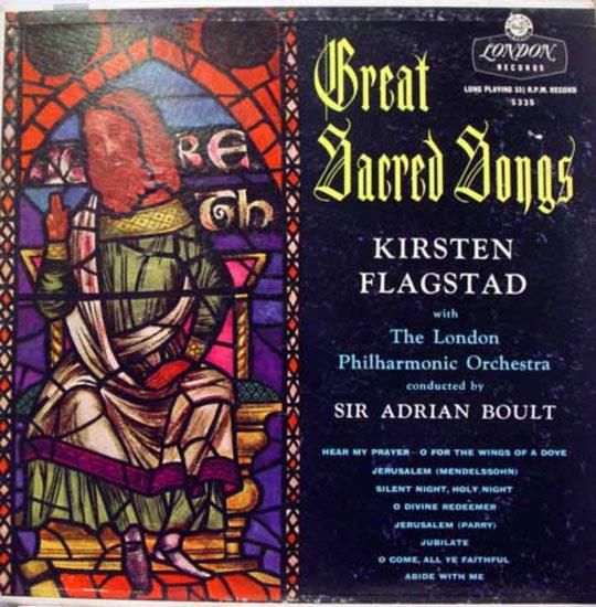 Flagstad Boult - Great Sacred Songs LP Mint- London 5335 Vinyl 1957 Record - Shuga Records