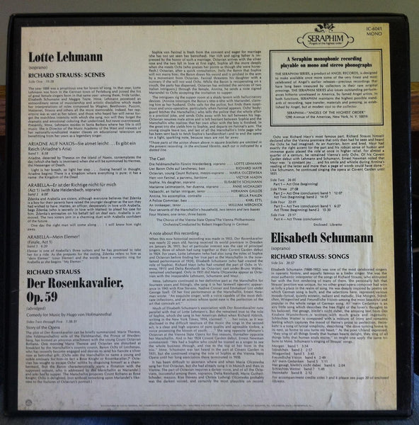 Robert Heger - Strauss Der Rosenkavalier 3 LP Mint- IC-6041 Lotte Lehmann w/Book - Shuga Records