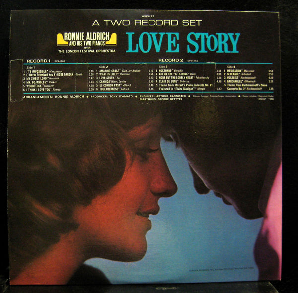 RONNIE ALDRICH love story 2 LP Mint- ASPB-22 UK Phase 4 Stereo Vinyl - Shuga Records