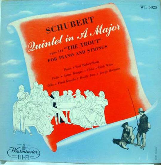 Kamper / Kwarda / Weiss / Hermann / Skoda - Schubert Quintet LP VG+ WL 5025 - Shuga Records