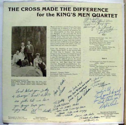For The King's Men - The Cross Made The Difference LP VG+ GV 172 Vinyl Record - Shuga Records