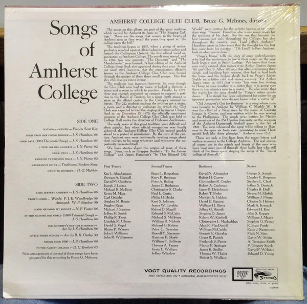 Amherst College Glee Club - Songs Of LP New Sealed Quadraphonic Rare Mcinnes - Shuga Records