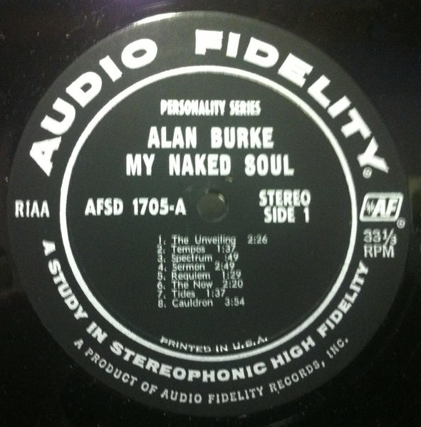Alan Burke - My Naked Soul LP VG+ AFSD 1705 Spoken 1967 Record Poetry Stereo USA - Shuga Records