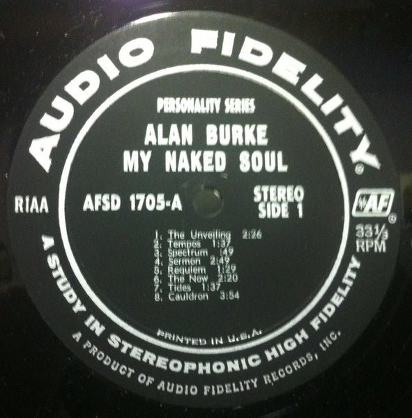 Alan Burke - My Naked Soul LP VG+ AFSD 1705 Spoken 1967 Record Poetry Stereo USA