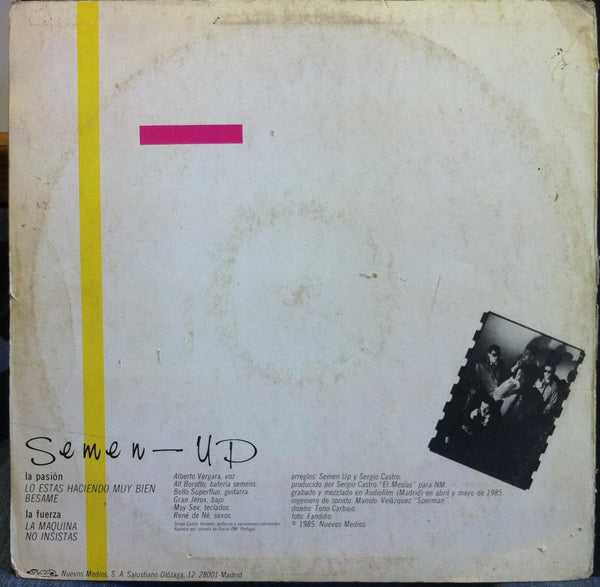 Semen Up - Lo Estas Haciendo Muy Bien EP VG 12 146 Vinyl 1985 Spain Press - Shuga Records