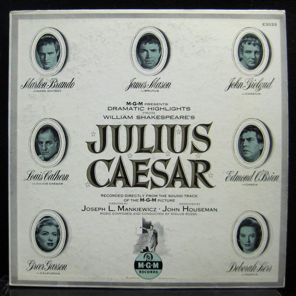 Soundtrack Miklos Rozsa - Julius Caeser LP VG+ E3033 Vinyl Mono 1st Record - Shuga Records