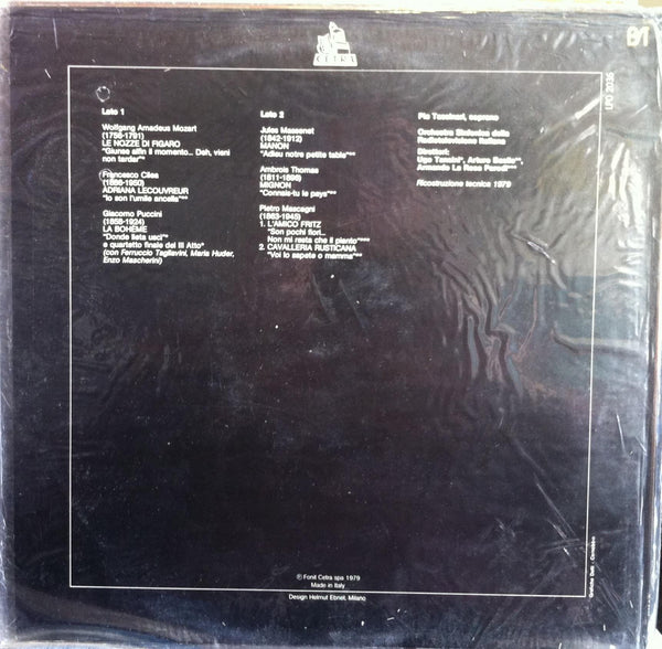 Pia Tassinari - Soprano LP New Sealed LPO 2036 Vinyl 1979 Fonit Cetra Italy - Shuga Records