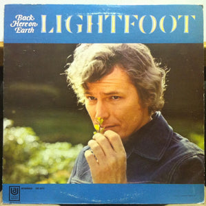 GORDON LIGHTFOOT back here on earth LP VG+ UAS 6672 Stereo 1968 USA Original - Shuga Records
