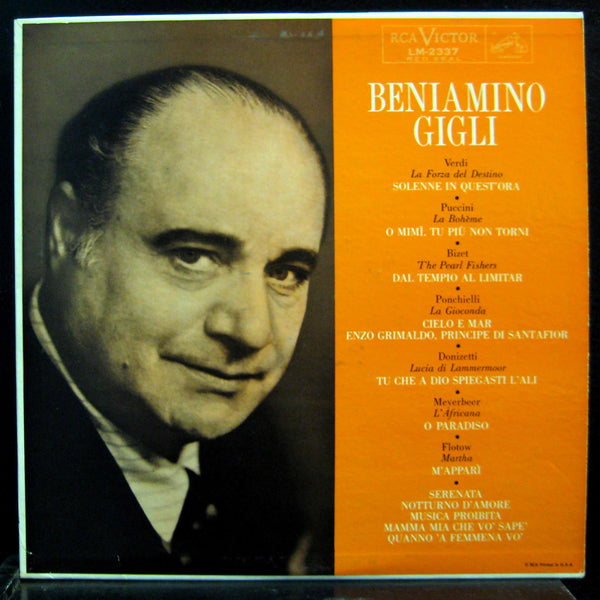 BENIAMINO GIGLI s/t LP Mint- LM 2337 Mono RCA SD USA 1s/1s Vinyl 1960 Record - Shuga Records