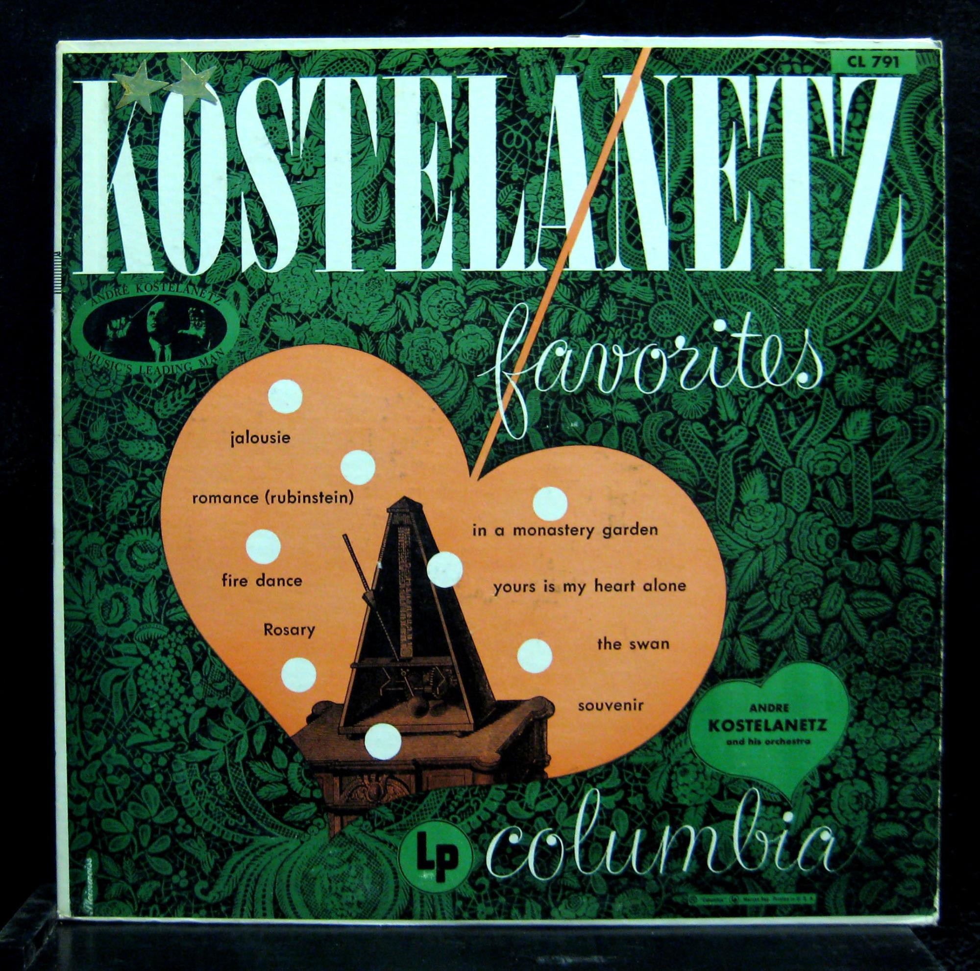 ANDRE KOSTELANETZ favorites LP VG+ CL 791 Alex Steinweiss Art Cover USA 1955 - Shuga Records