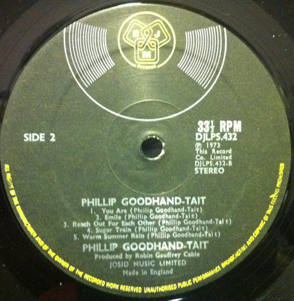 Phillip Goodhand-Tait - Phillip Goodhand-Tait - Mint- LP Record 1973 DJM UK Original Vinyl - Pop Rock / Soft Rock - Shuga Records