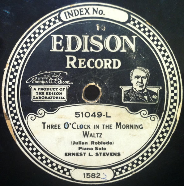 Ernest L Stevens - Three O Clock In The Morning/Hesitation VG 51049 Pre War 78 - Shuga Records