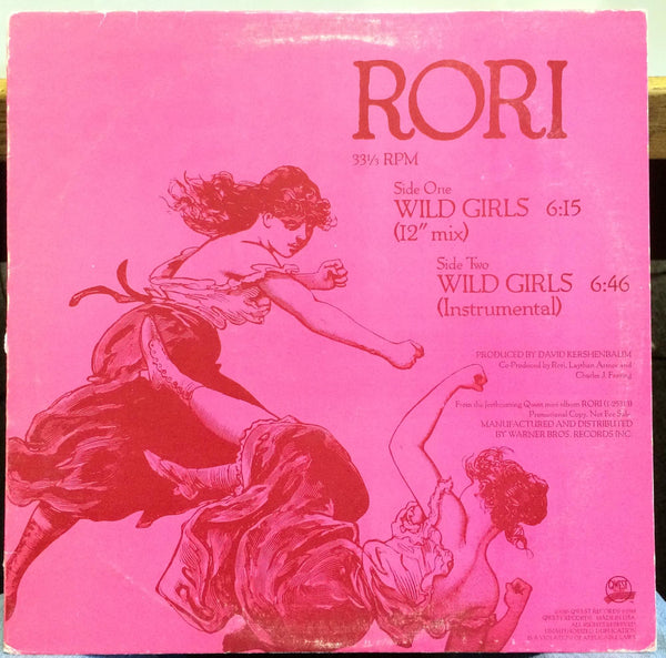 Rori - Wild Girls - 12" Single Record 1985 Qwest Stereo Promo Vinyl - Synth-Pop - Shuga Records