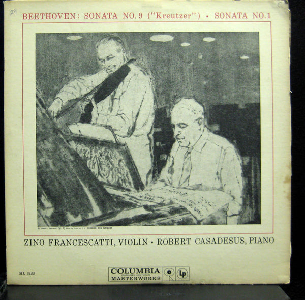 FRANCESCATTI CASADESUS beethoven sonata no. 9 & 1 LP VG+ ML 5453 6 Eye Vinyl - Shuga Records