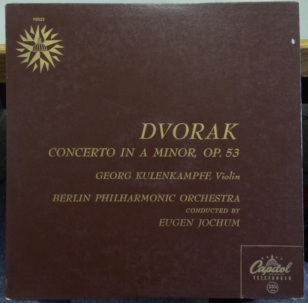 GEORG KULENKAMPFF dvorak violin concerto LP VG+ P-8052 Telefunken USA Mono - Shuga Records