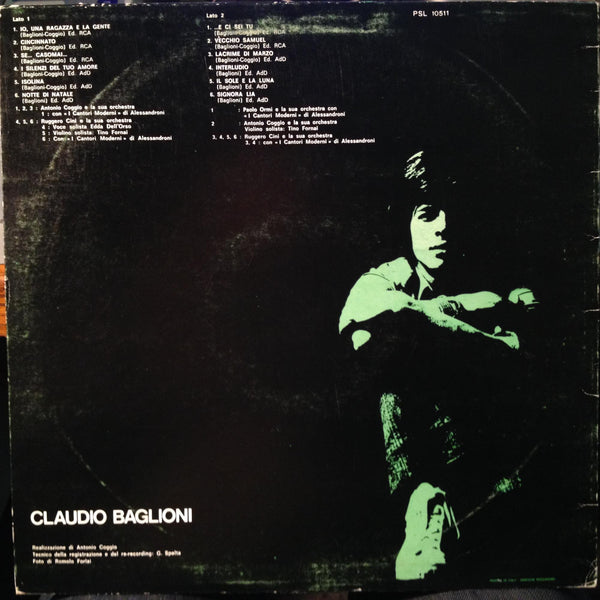 Claudio Baglioni - Un Cantastorie Dei Giorni Nostri - Mint- (VG+ cover) LP Record 1971 RCA Italiana Italy Vinyl - Pop / Chanson - Shuga Records