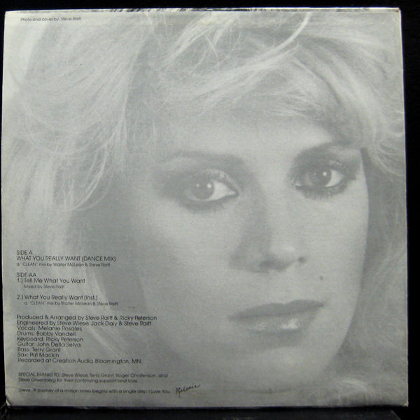 Melanie Rosale - What You Really Want - Mint- 12" Single Record 1984 Wide Angle Vinyl - Disco / Hi NRG - Shuga Records