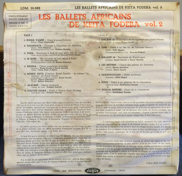 KEITA FODEBA les ballets africains de vol 2 LP Mint- LDM 30.082 Vogue 1960 Mono - Shuga Records